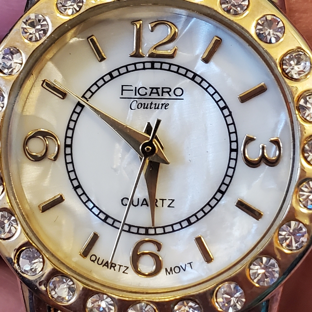 Ficaro Couture Gold Crystal Women's Watch - Picture 3 of 8